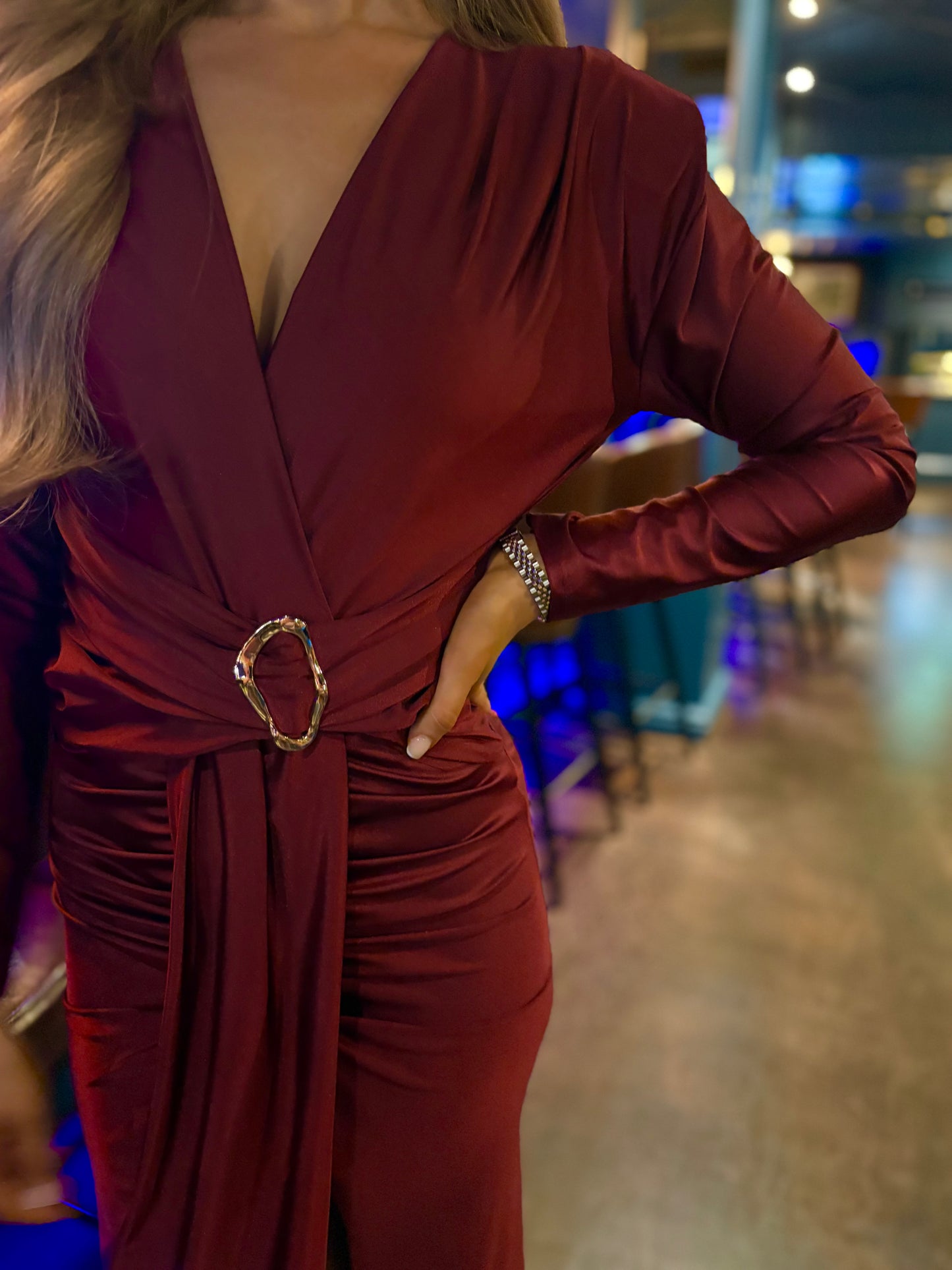 Maydeline Dress Burgundy