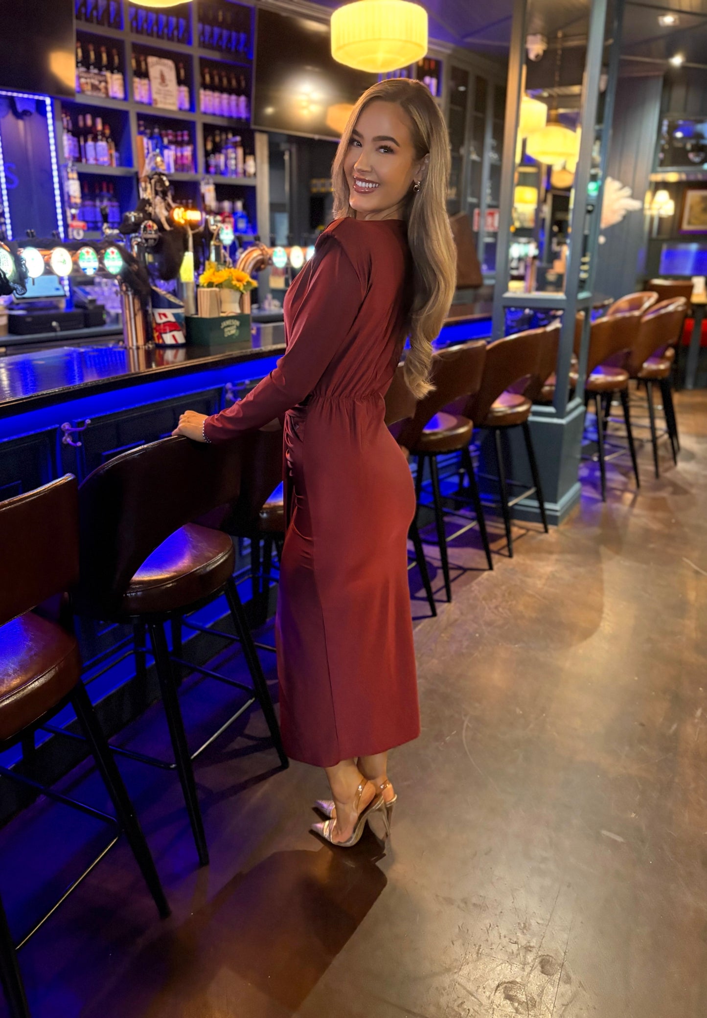 Maydeline Dress Burgundy