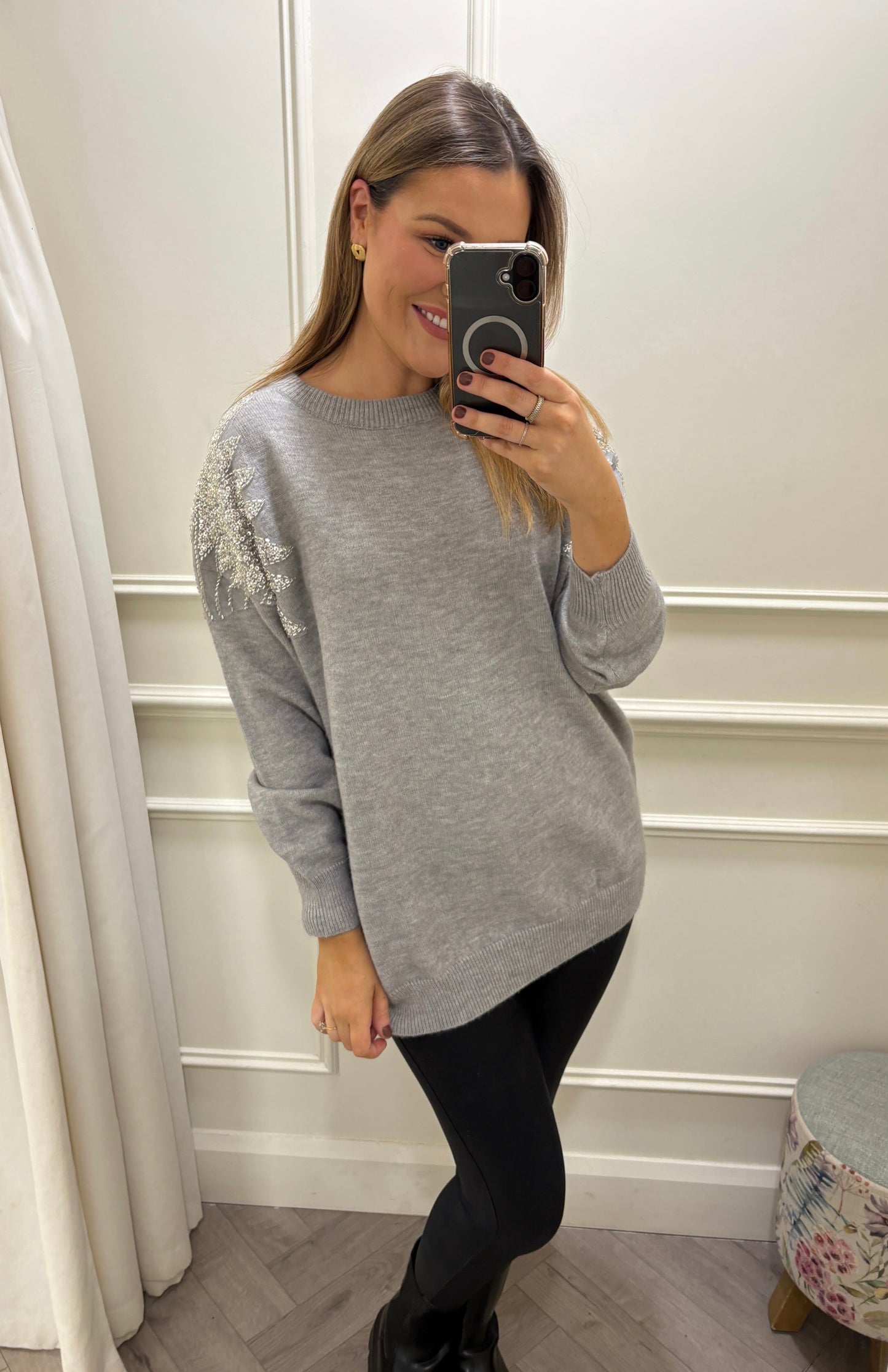 Jola Sparkle Knit Grey