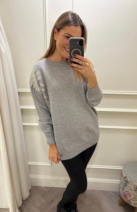 Jola Sparkle Knit Grey