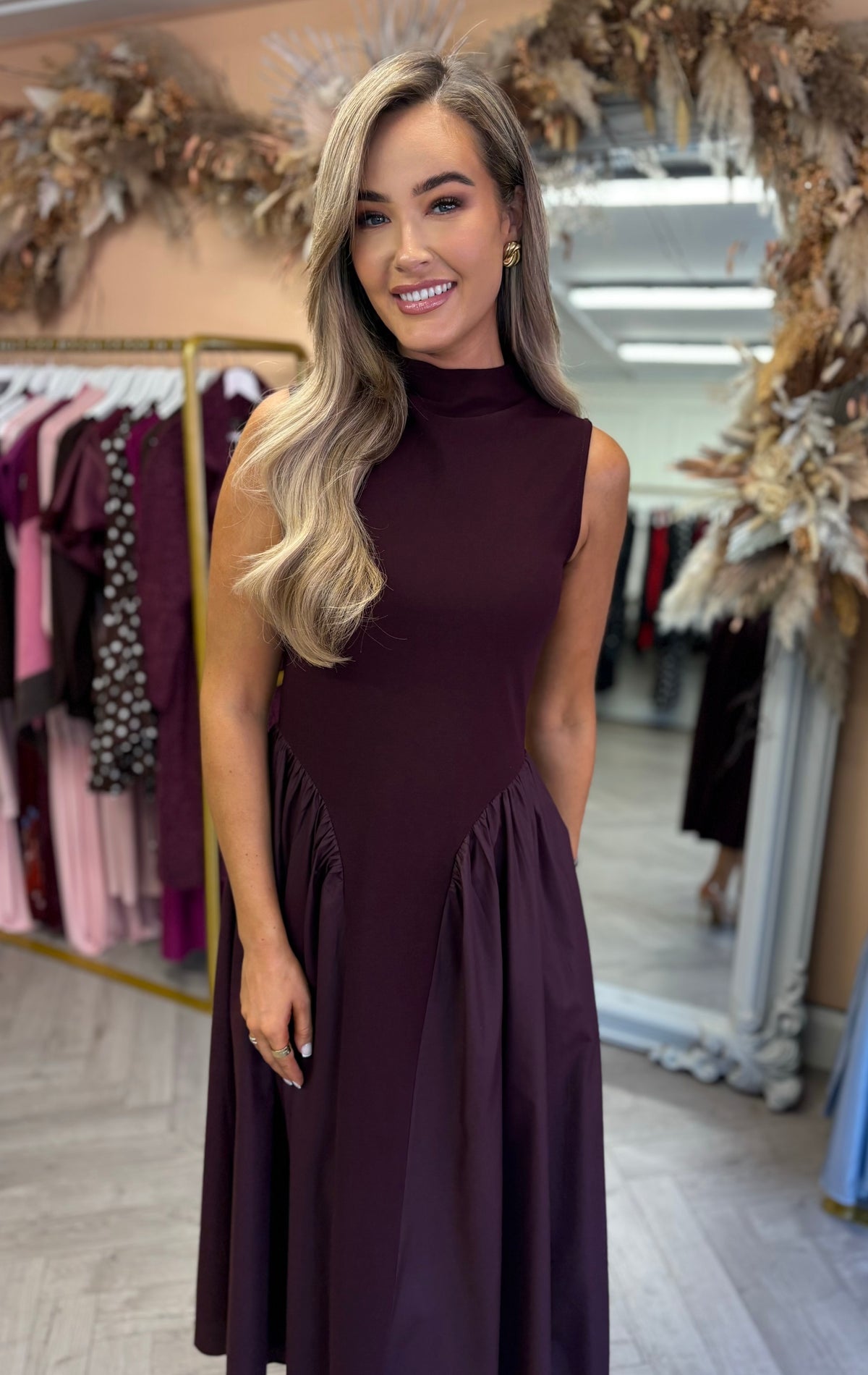 Stella Dress Burgundy
