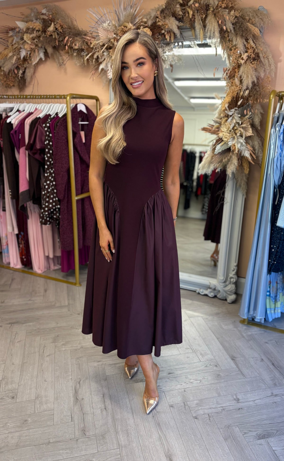 Stella Dress Burgundy