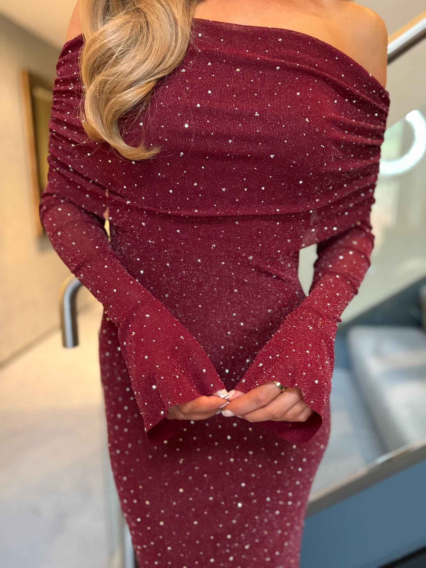 Siofra Dress Burgundy