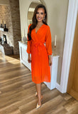 Alex Belted Dress Orange