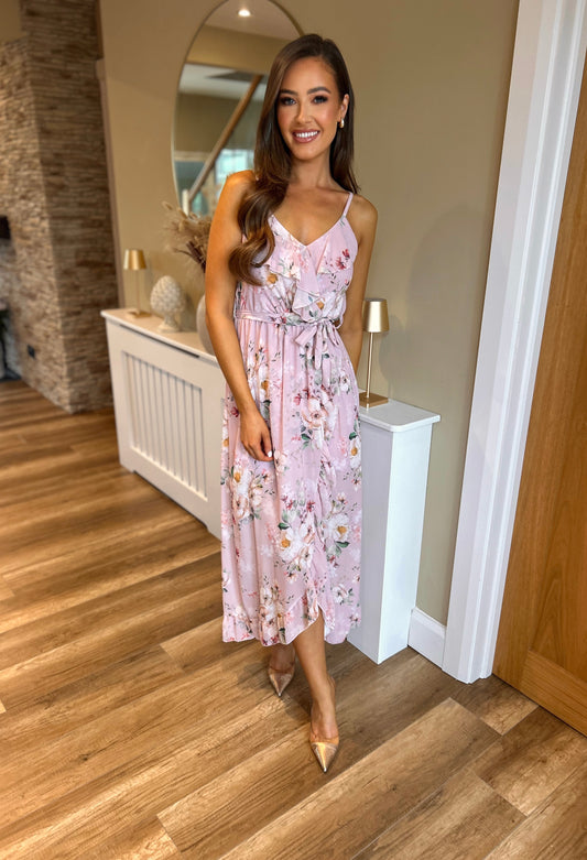 Priya Floral Dress Pink