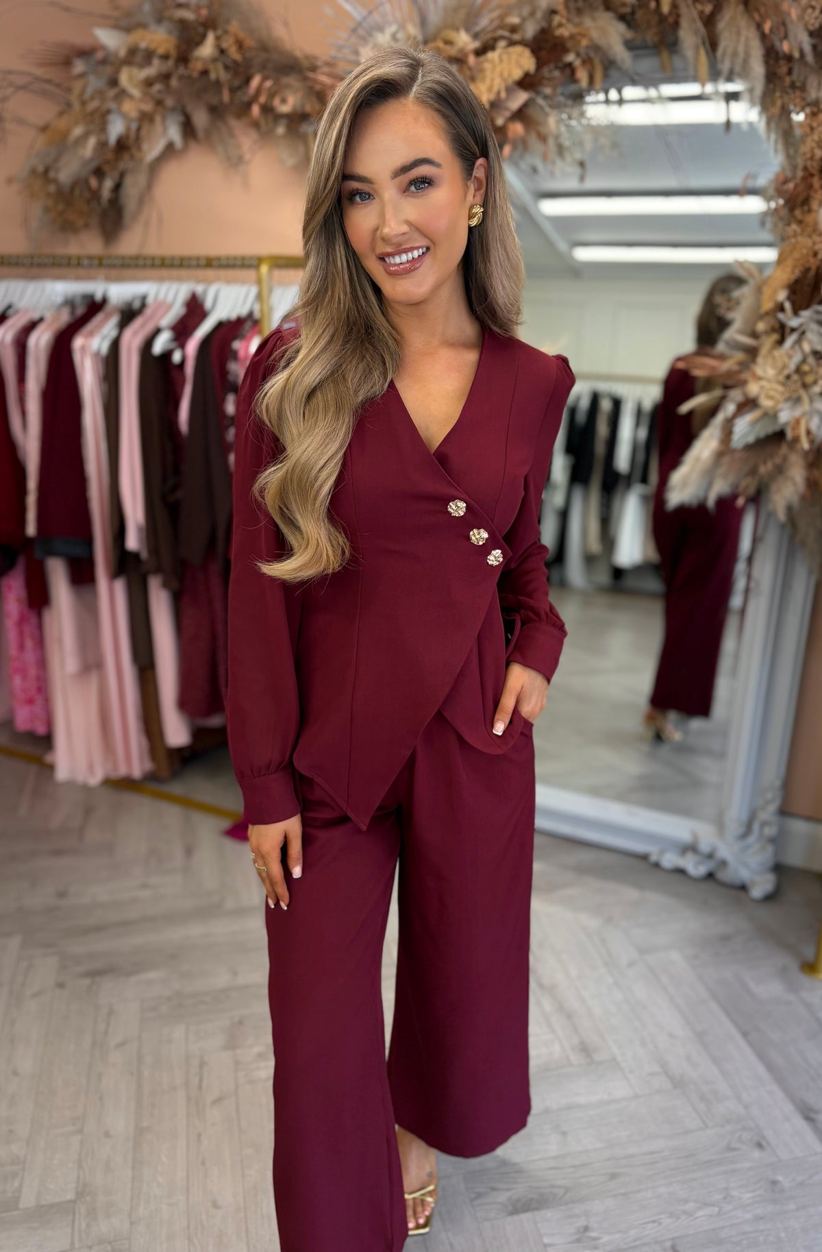 Fleur Two Piece Burgundy