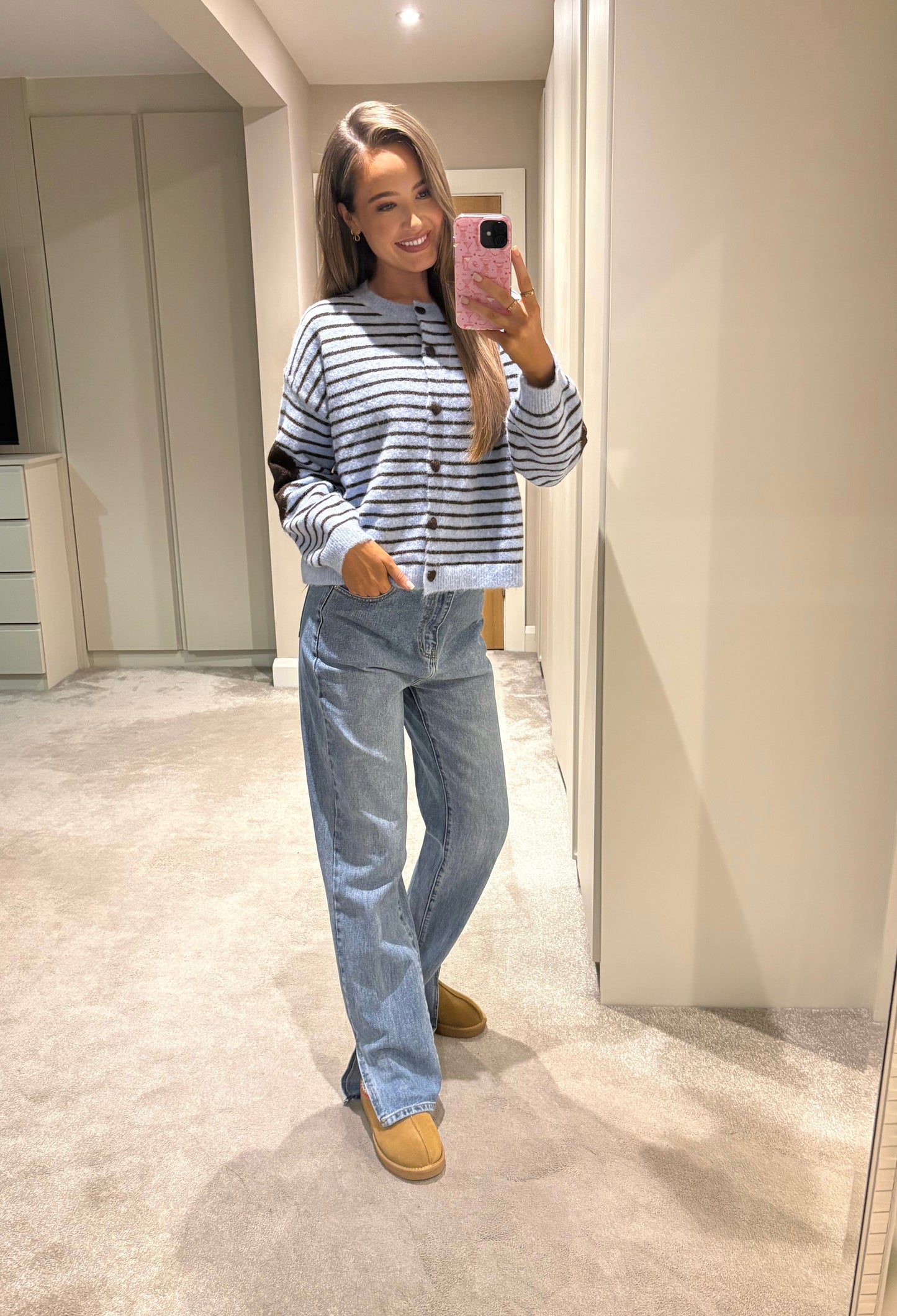 Mabel Heart Knit Blue