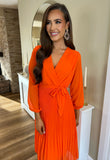 Alex Belted Dress Orange
