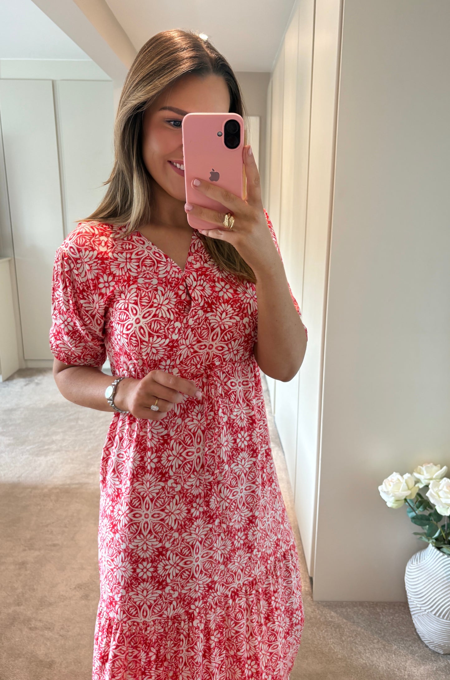 Brona Dress Red