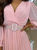 Cassie Belted Dress Blush Pink