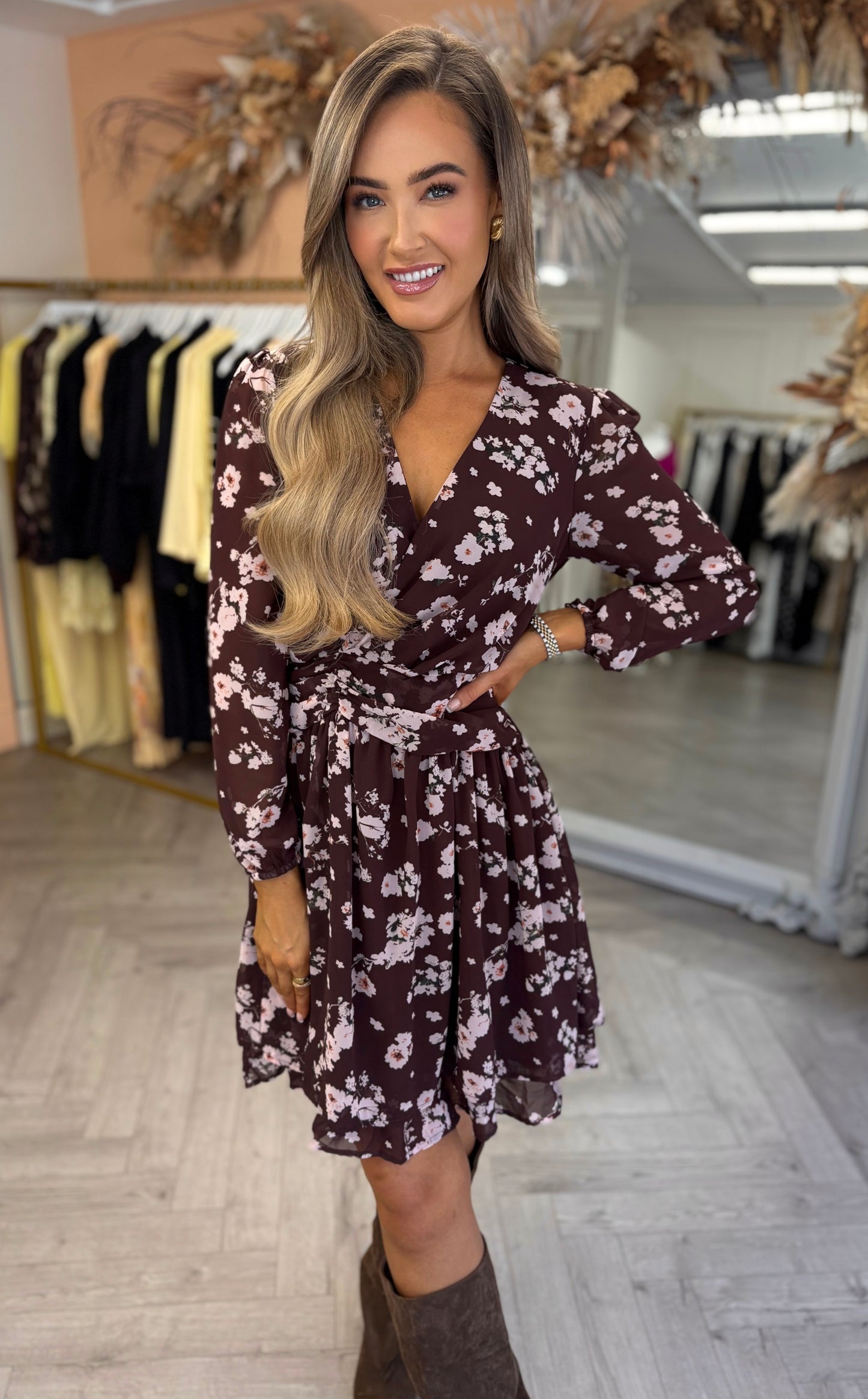 Blossom Dress Burgundy