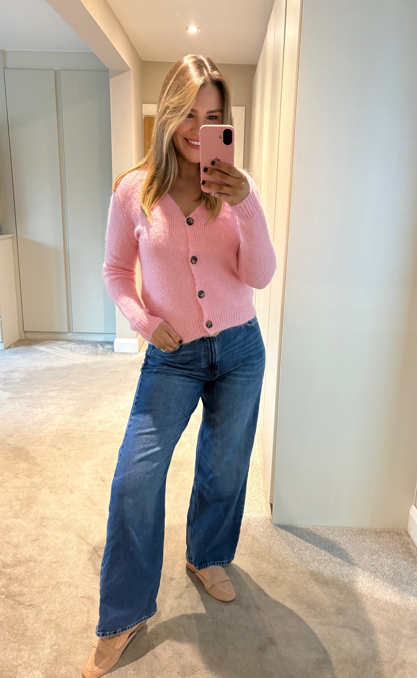 Jordan Knit, Hat & Scarf Pink