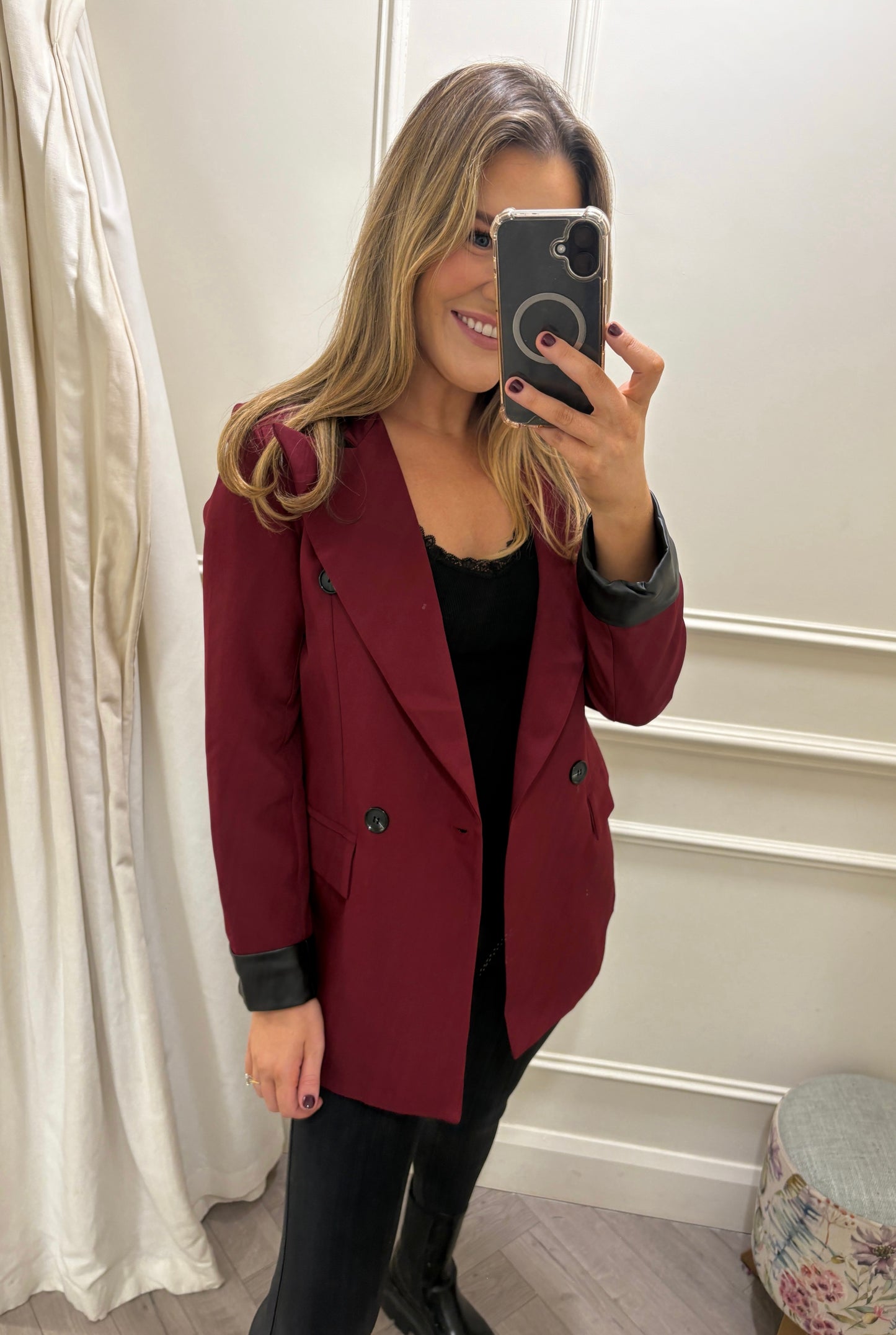 Amery Blazer Burgundy