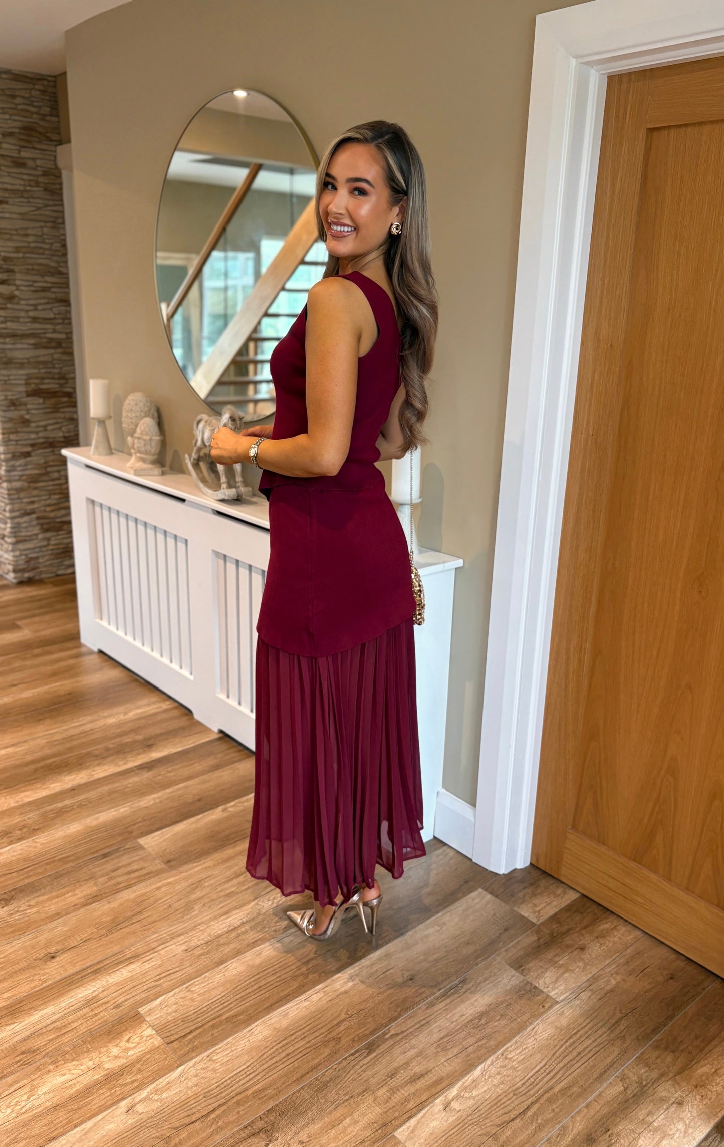 Avery Two Piece Burgundy
