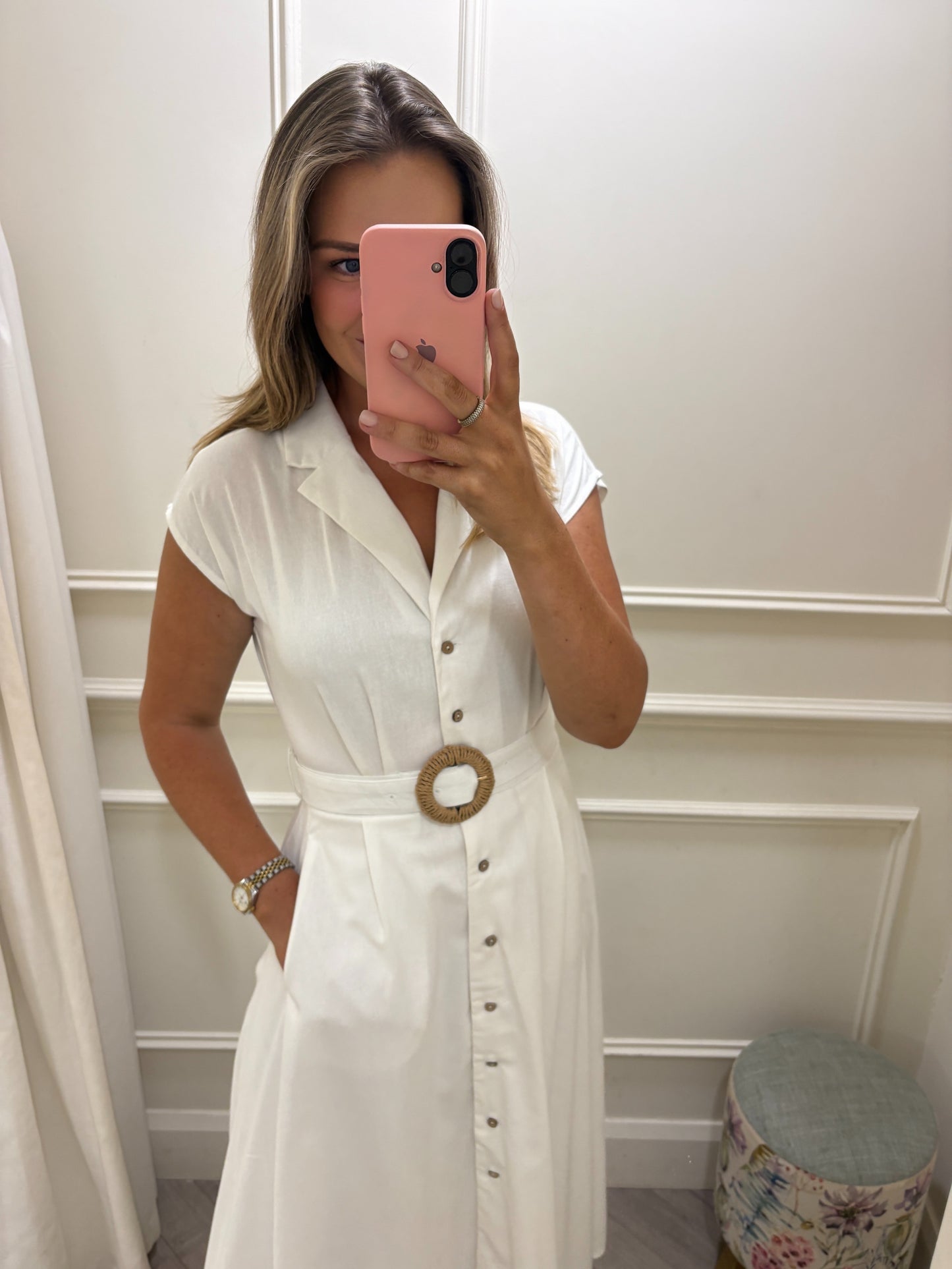 Terina Dress White