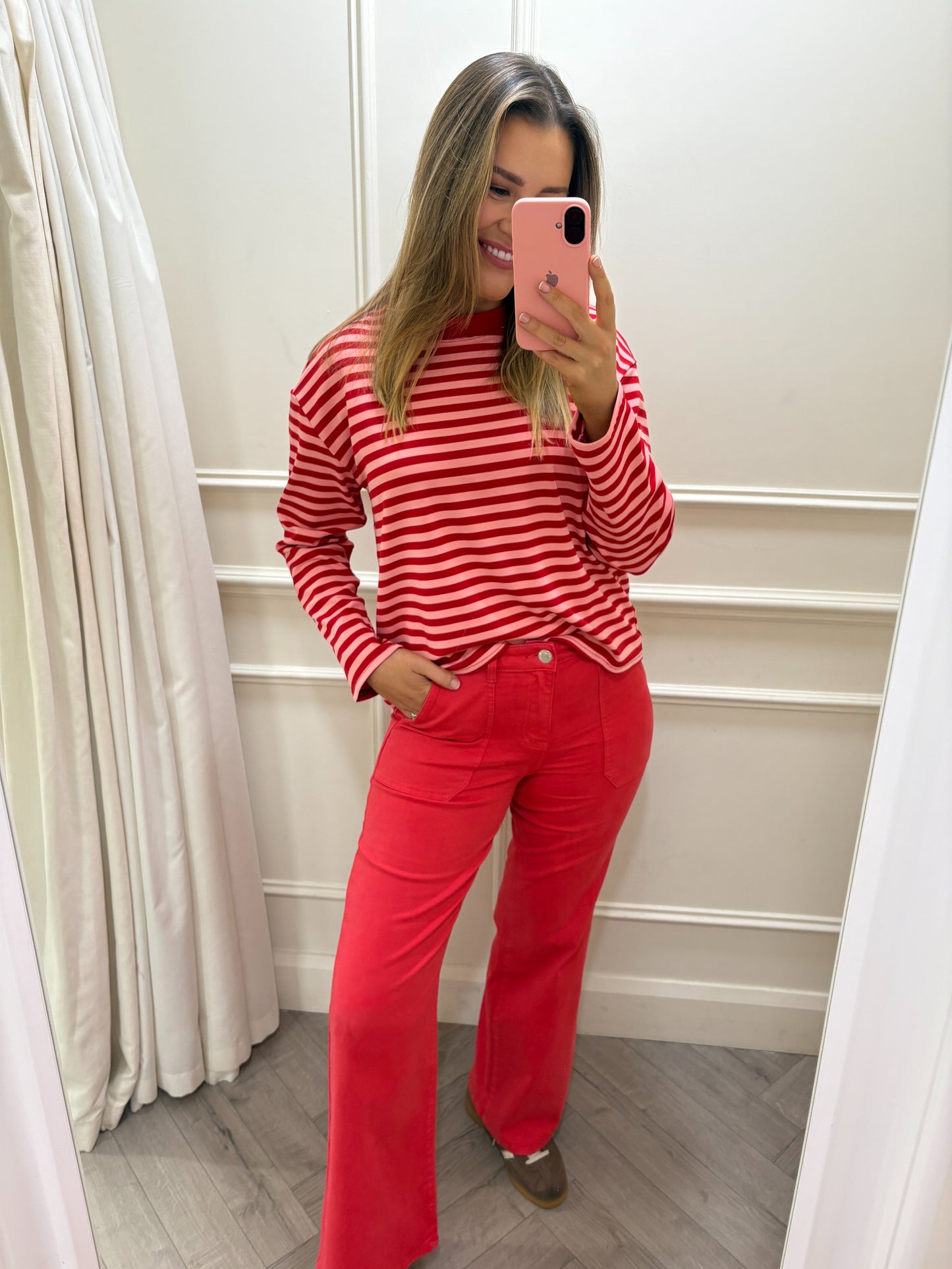 *PRE-ORDER* Billie Striped Top Red