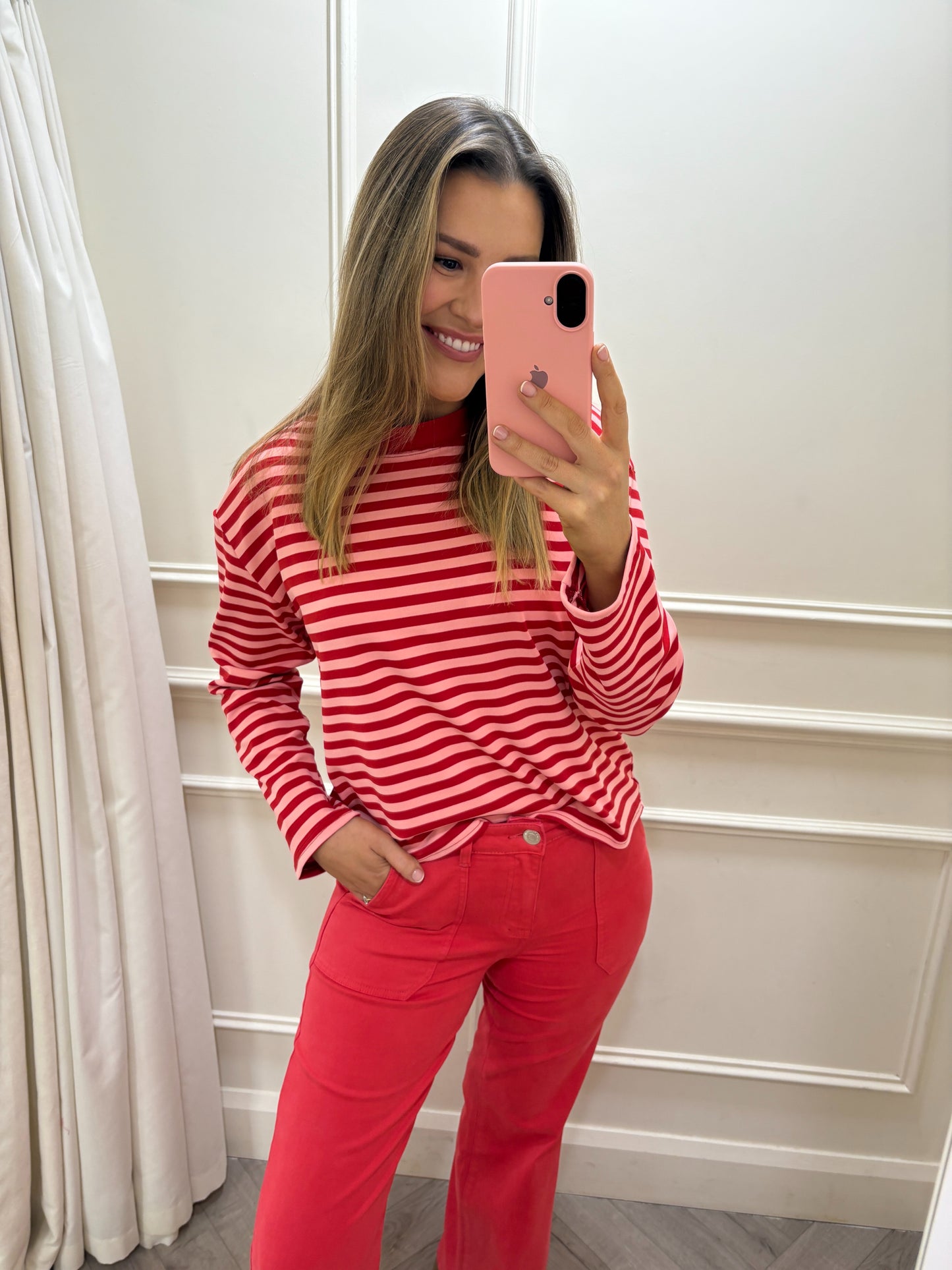 *PRE-ORDER* Billie Striped Top Red