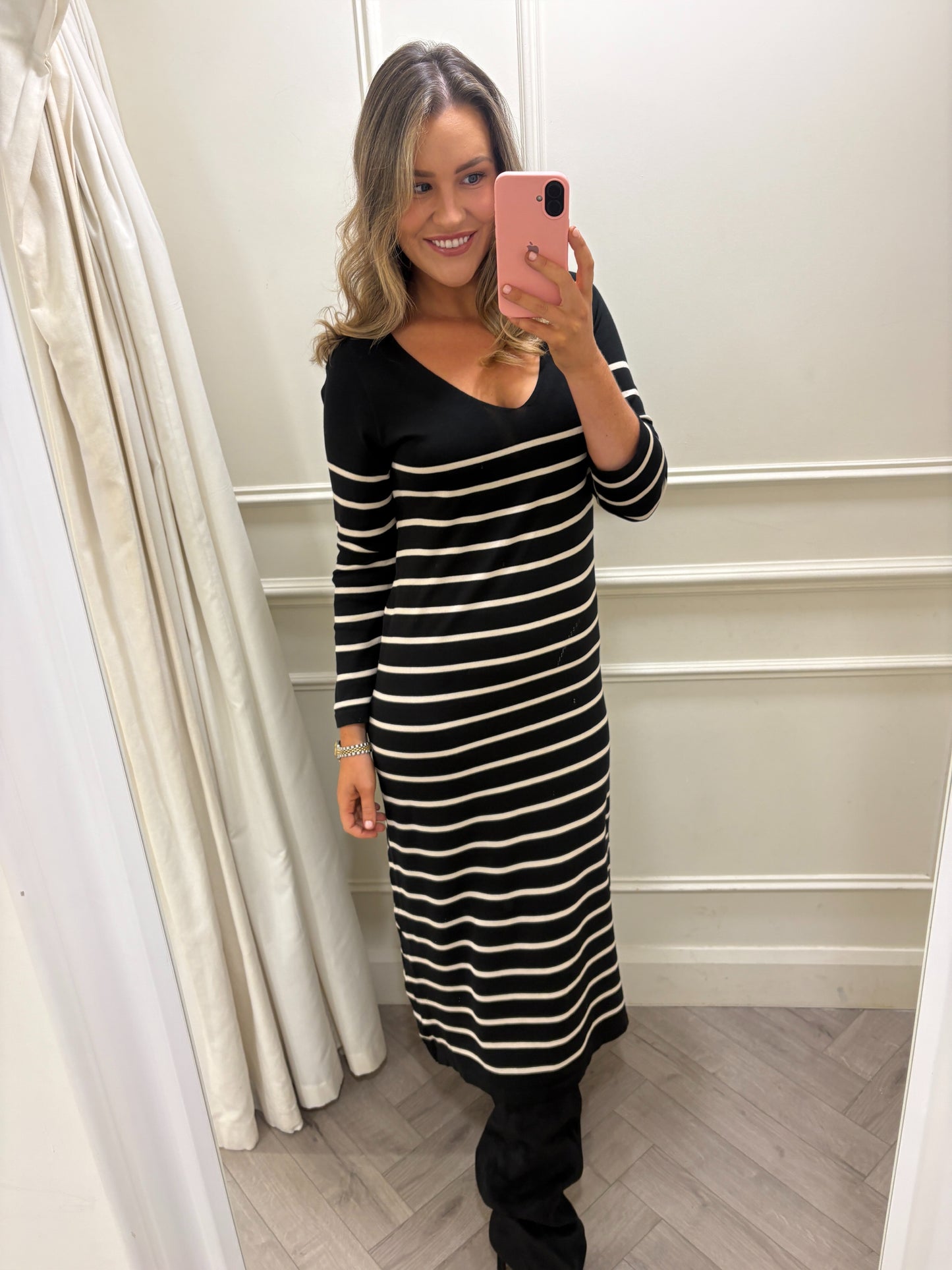Alexis Knitted Dress Black