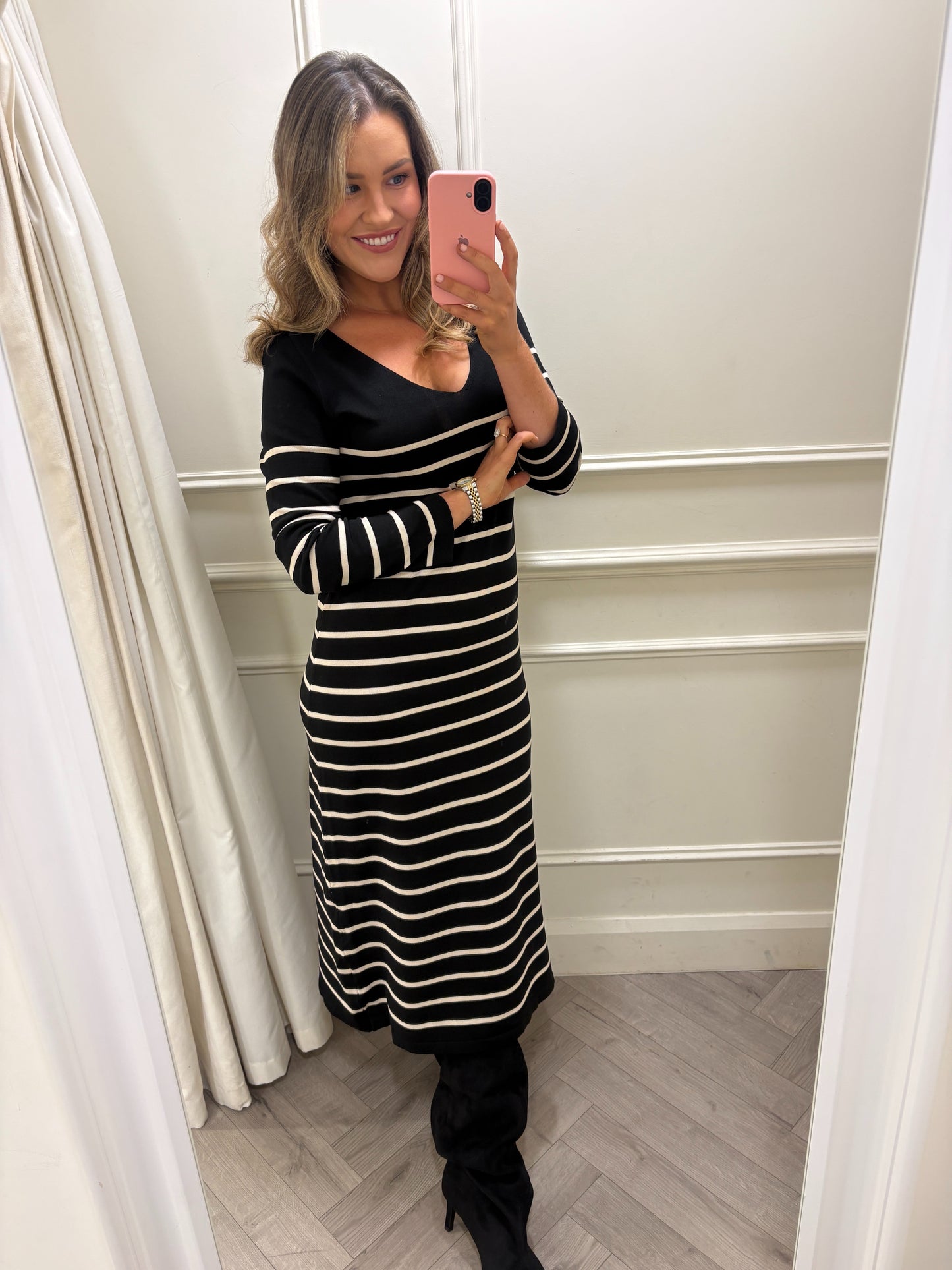 Alexis Knitted Dress Black
