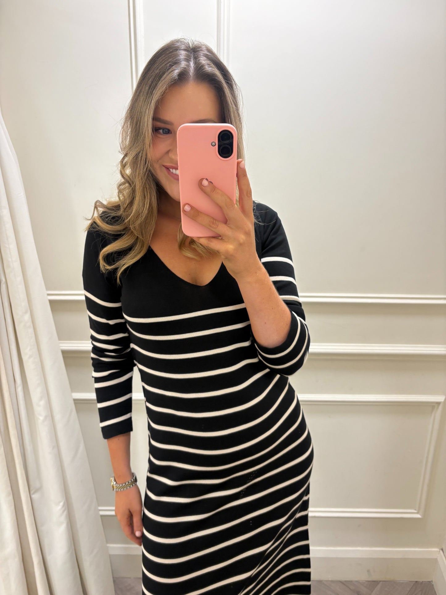 Alexis Knitted Dress Black
