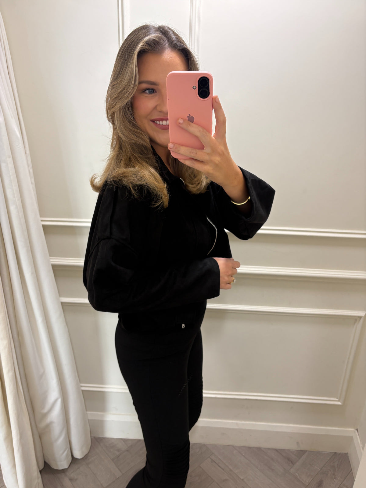 Halle Suede Jacket Black