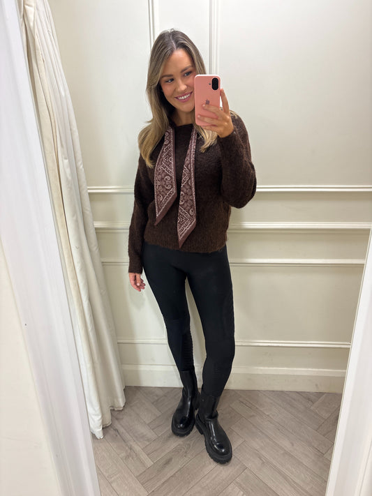 Sofia Scarf Knit Brown