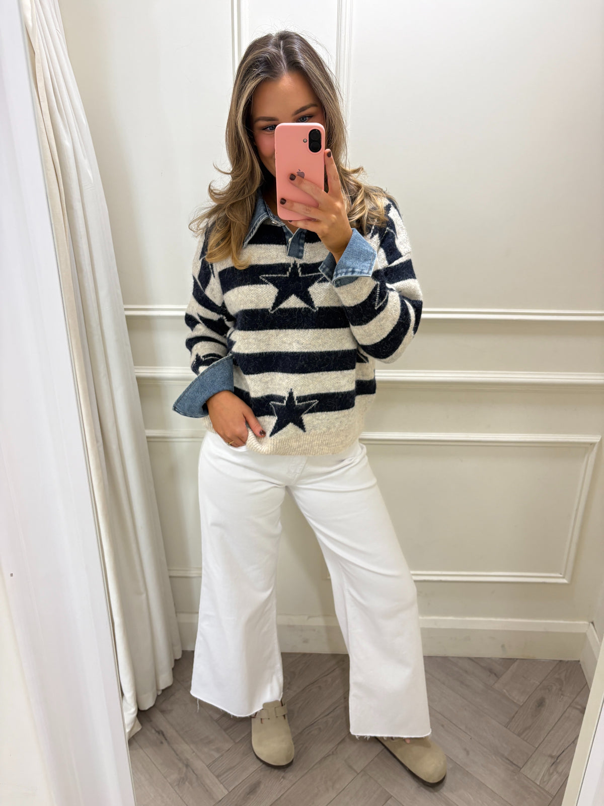 *PRE-ORDER*Tove Denim Collar Knit- 2 week delivery 🚚