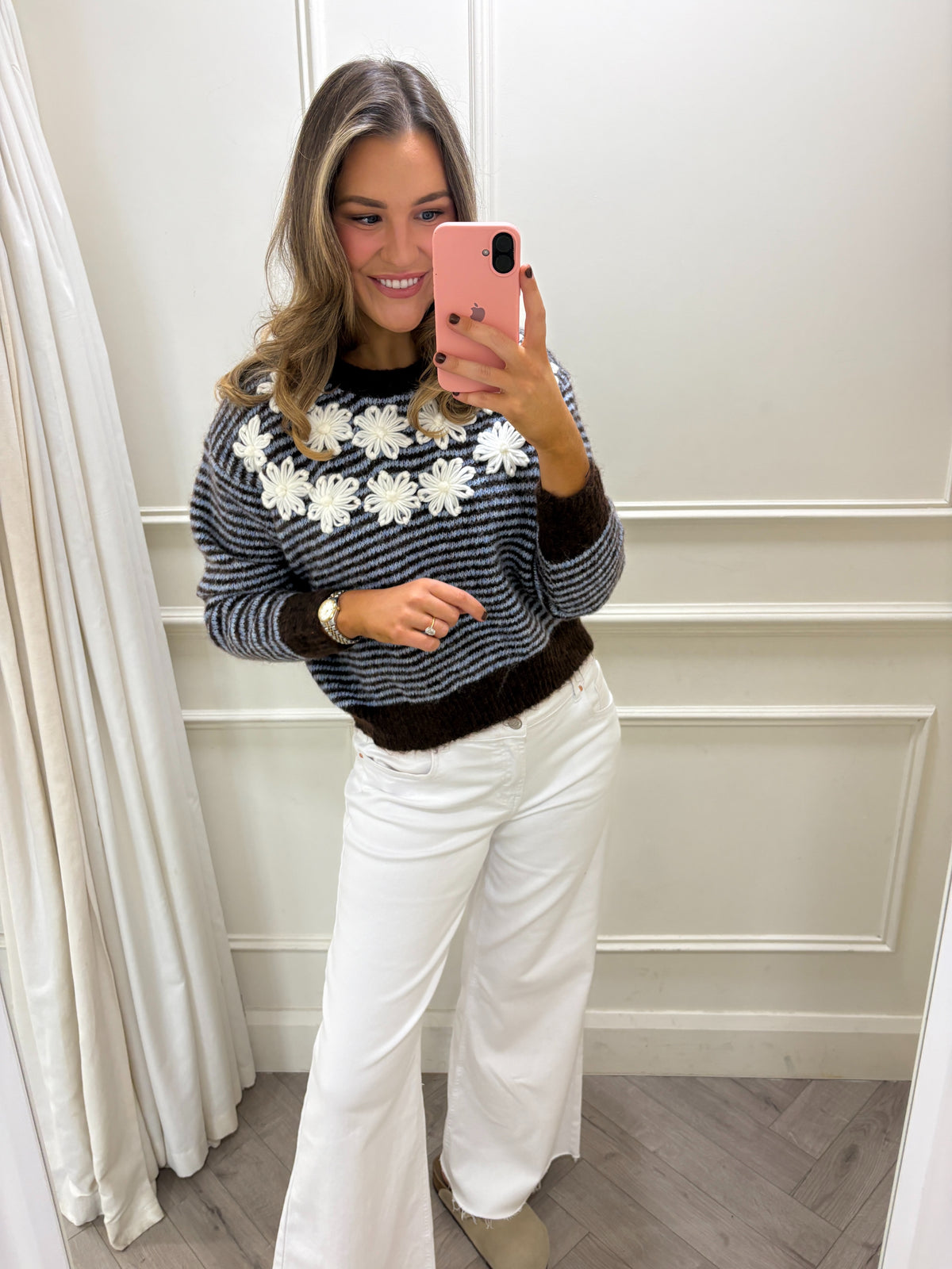 Zada Stripe Knit Blue & Brown