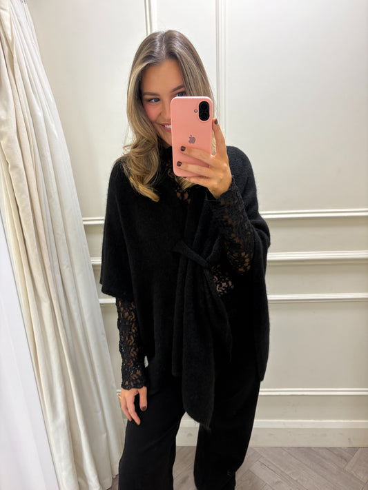Wrenley Knit Cape Black