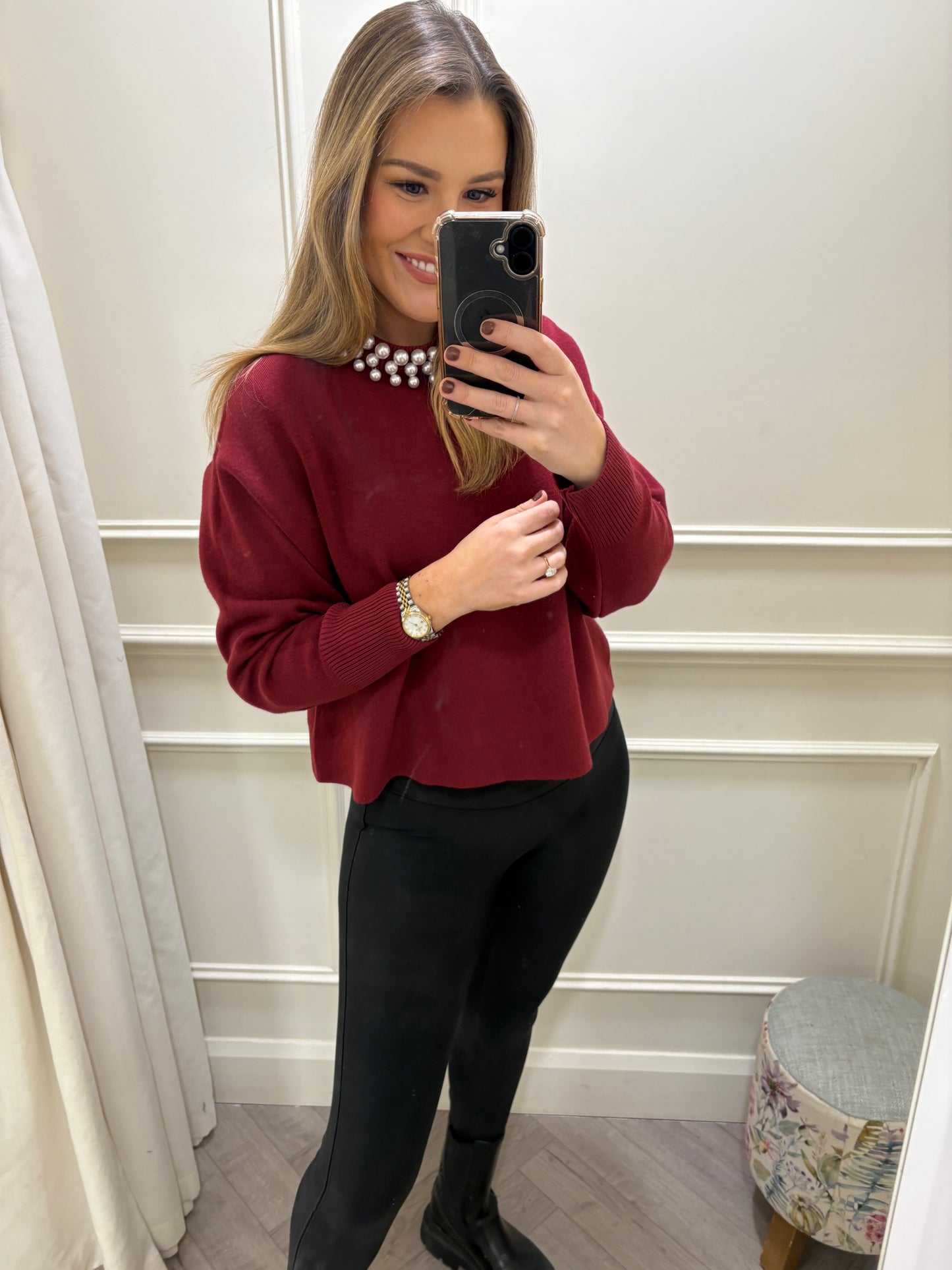 Priya Knit Burgundy