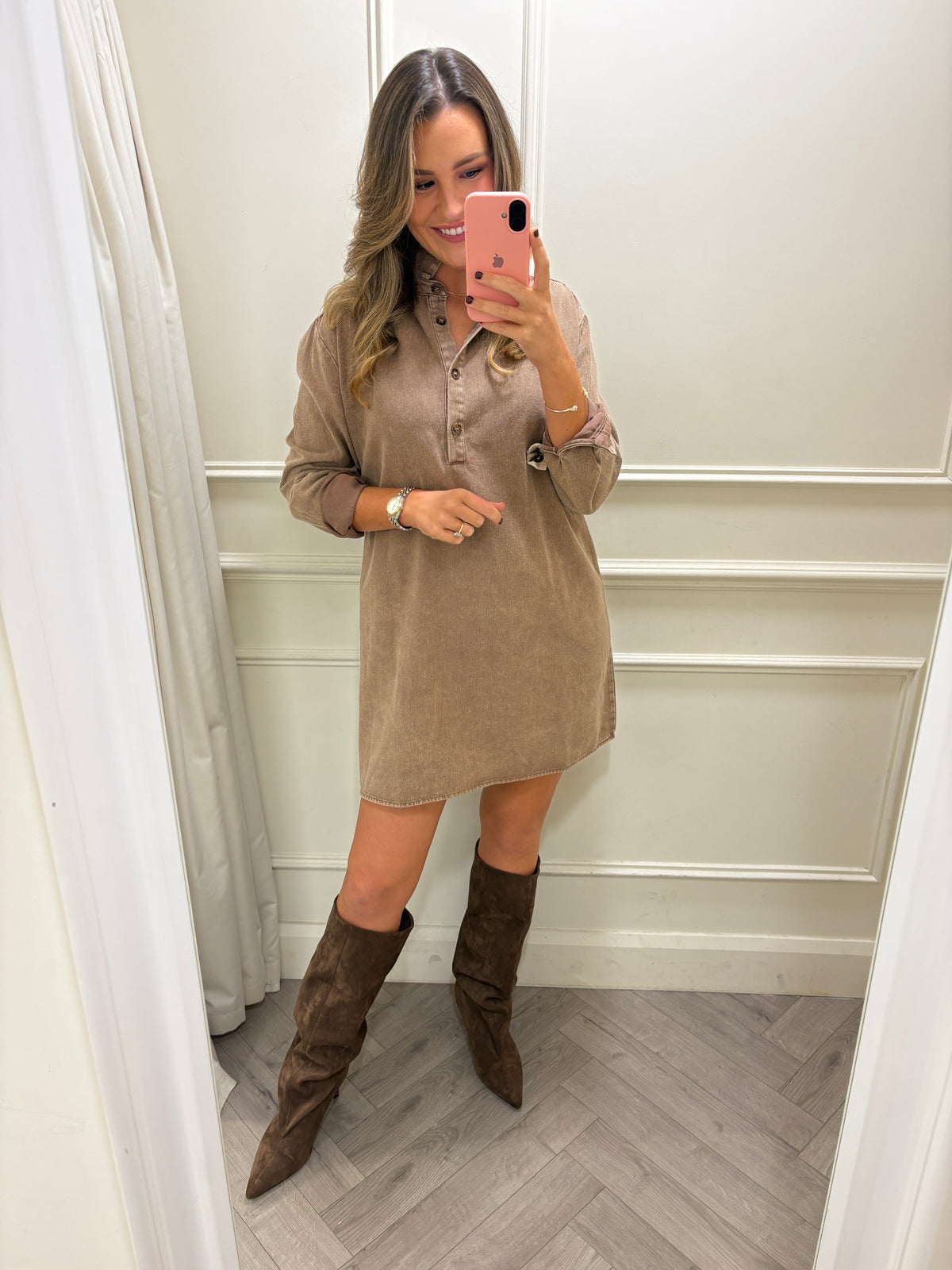 Connie Dress Taupe