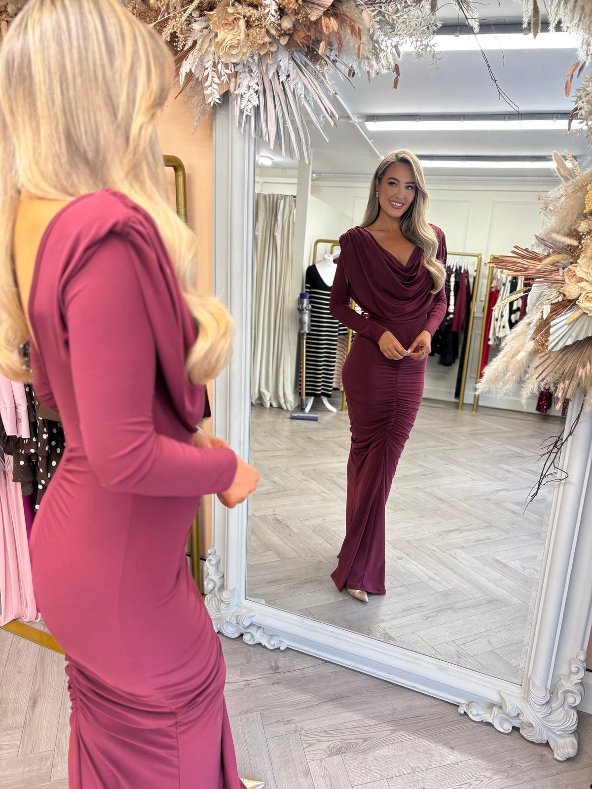 Vaeda Dress Burgundy