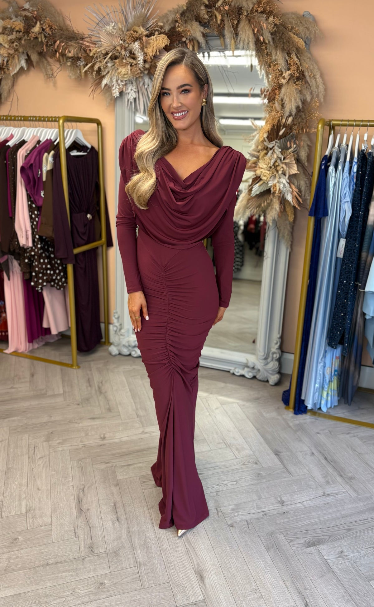 Vaeda Dress Burgundy