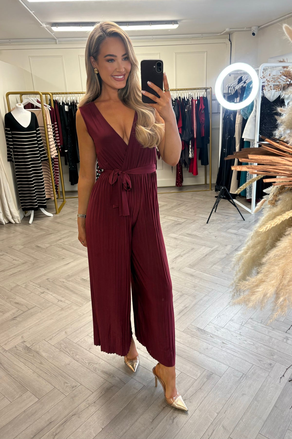 Corrina Jumpsuit Burgundy