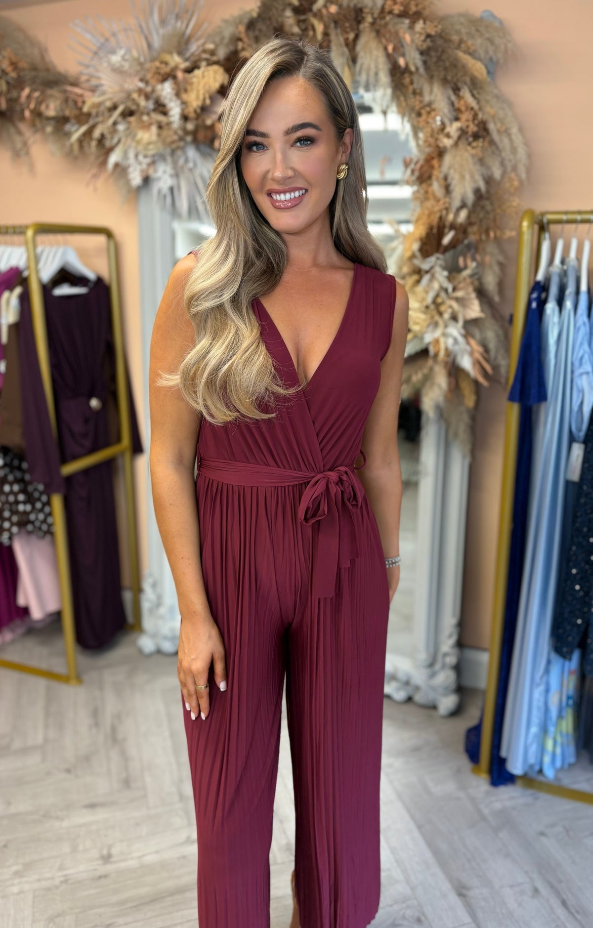 Corrina Jumpsuit Burgundy