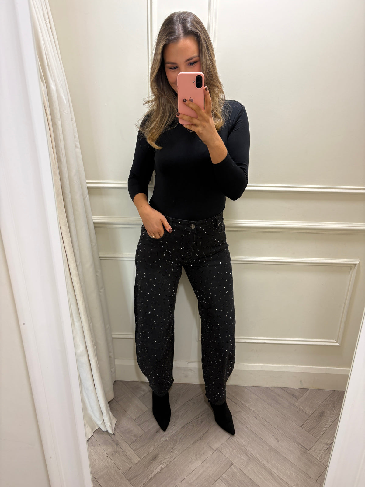 Clea Embellished Jean Black