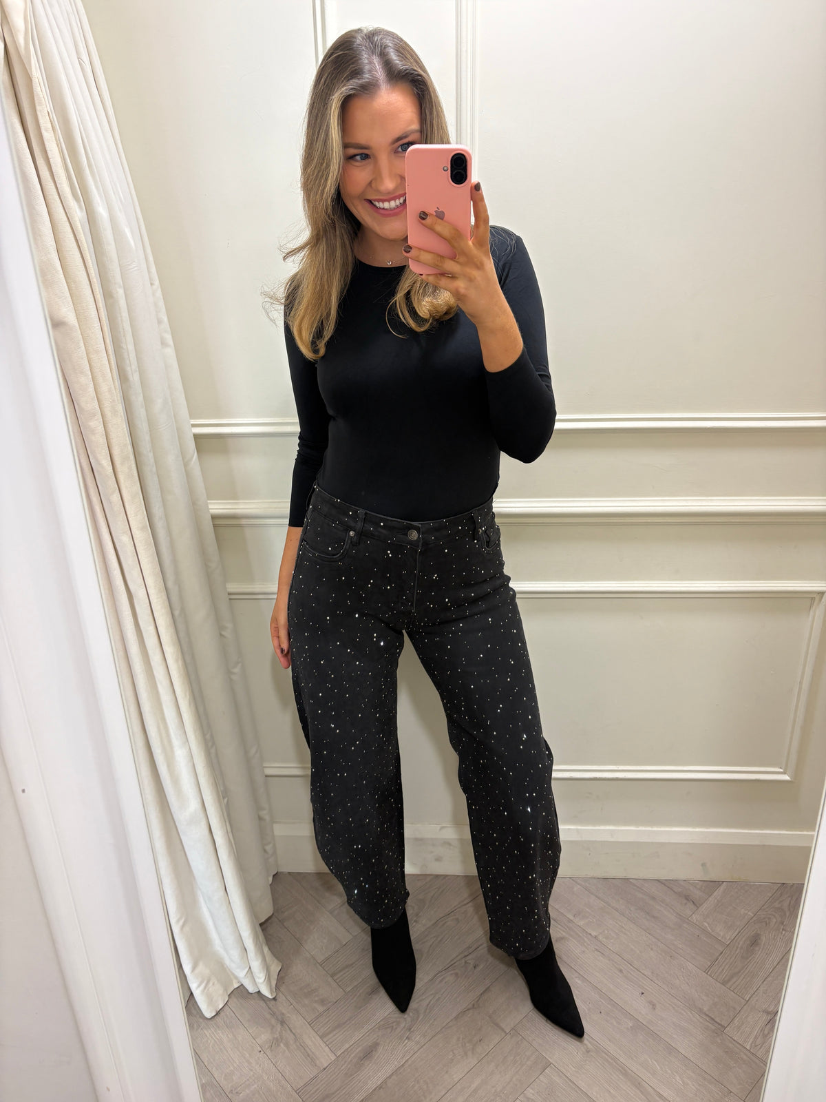 Clea Embellished Jean Black