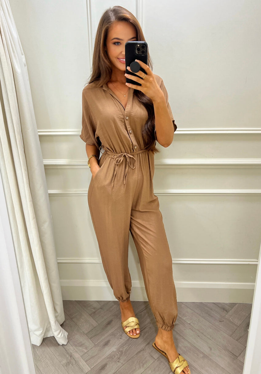 Zoey Taupe Jumpsuit