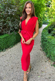 Odette Red Bow Dress