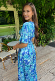 Arabella Print Dress Blue