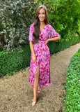 Gracie Print Belted Pink