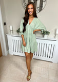 Meave Linen Smock Green