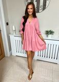 Meave Linen Smock Pink