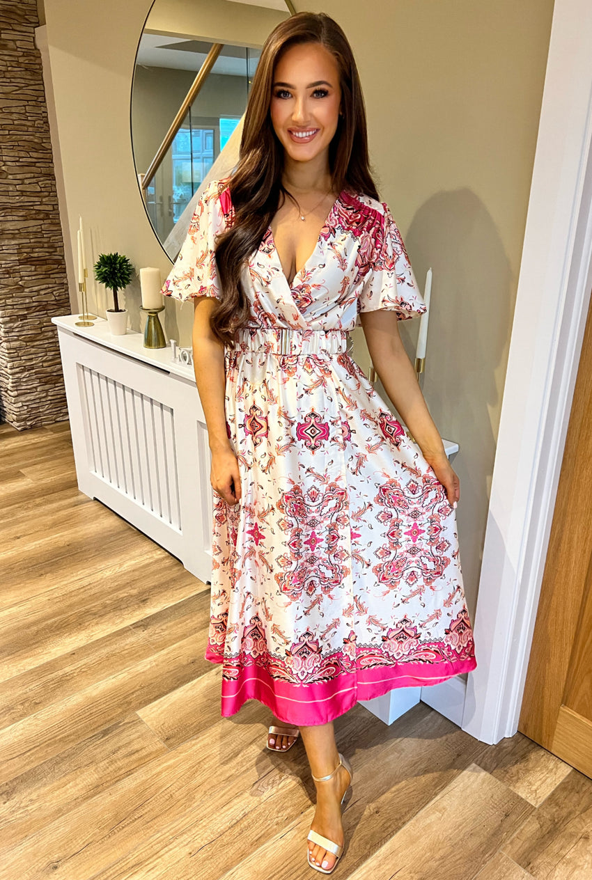 Annie Print Dress Pink