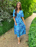 Gracie Belted Dress Blue