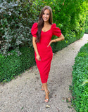 Keira Red Crochet Dress