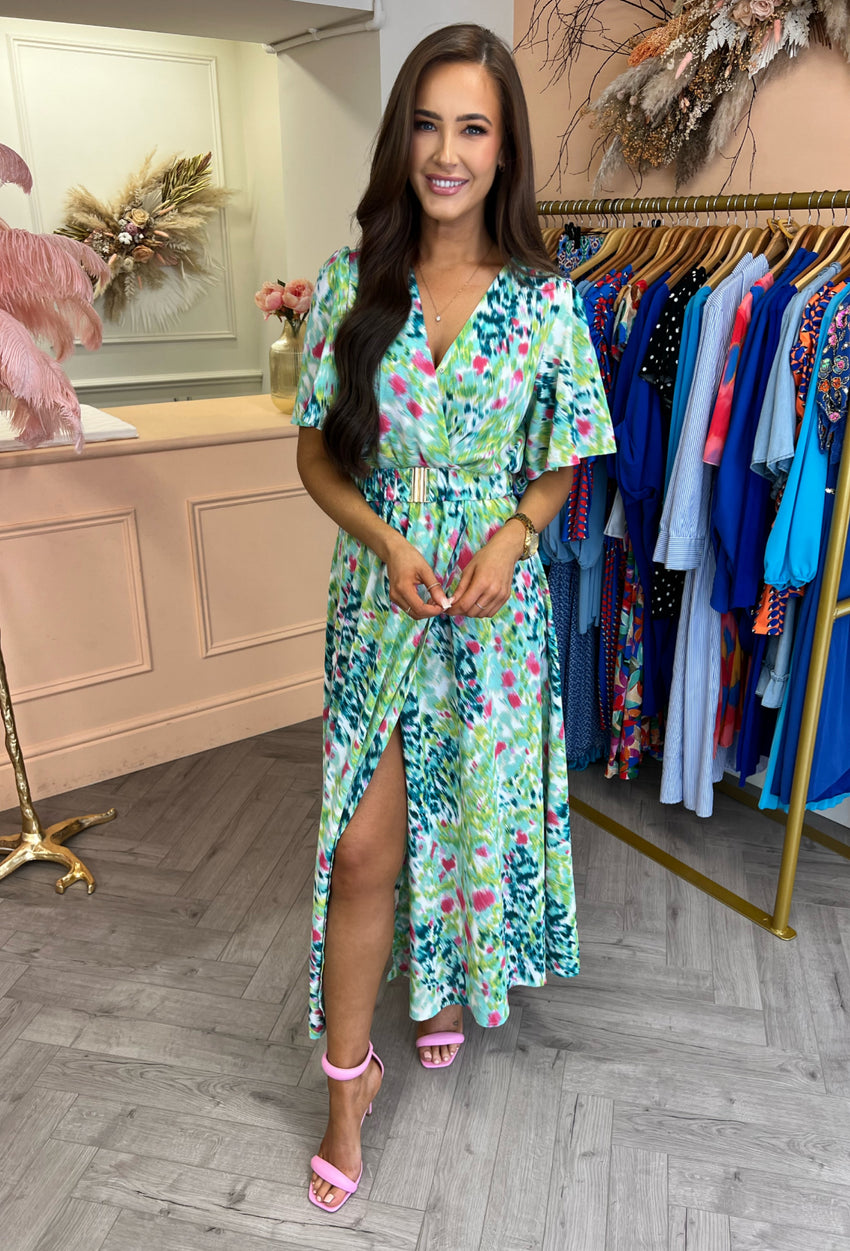 Clodagh Belted Dress Green