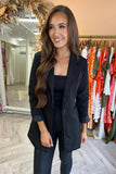 Kendall Long Fitted Blazer Black