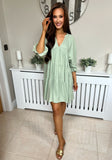 Meave Linen Smock Green