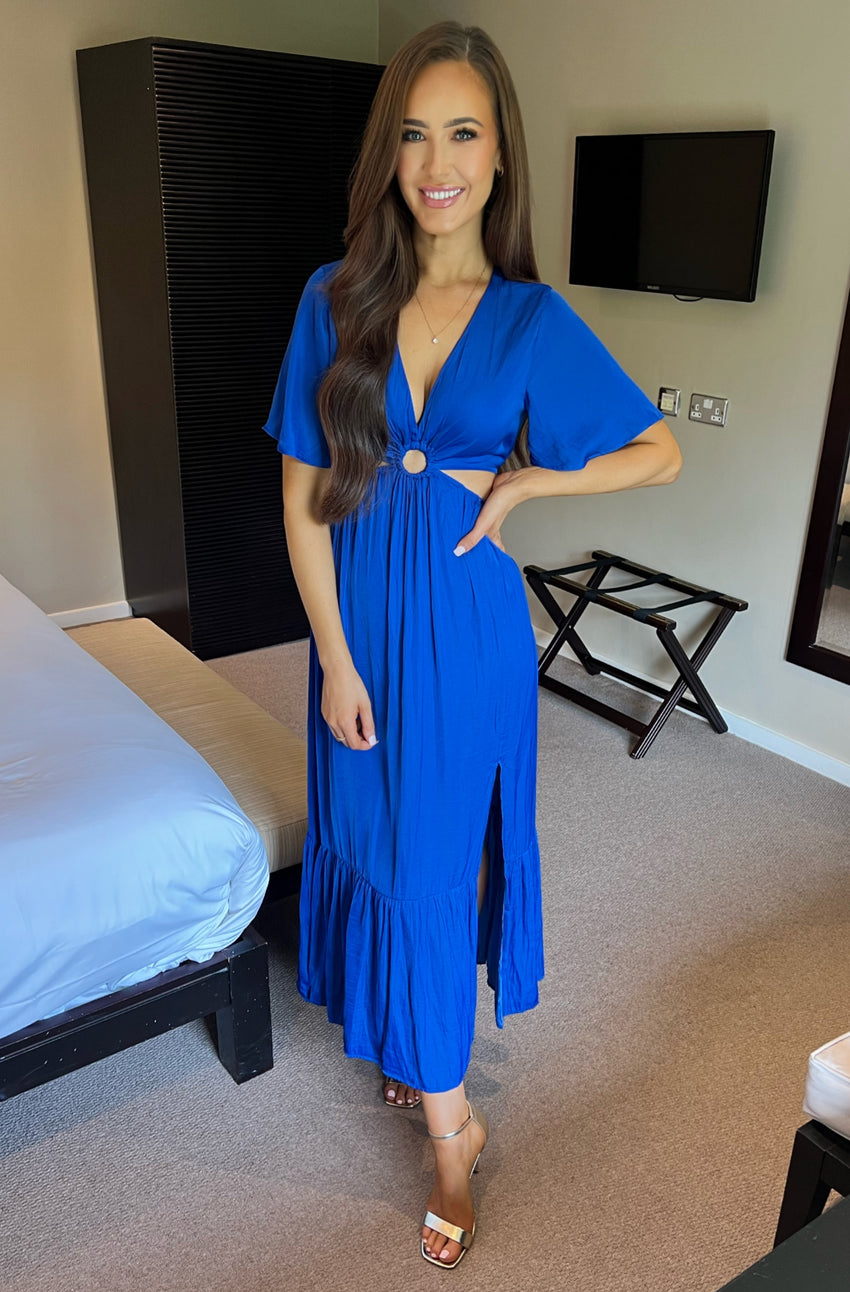 Claire Cut Out Dress Blue